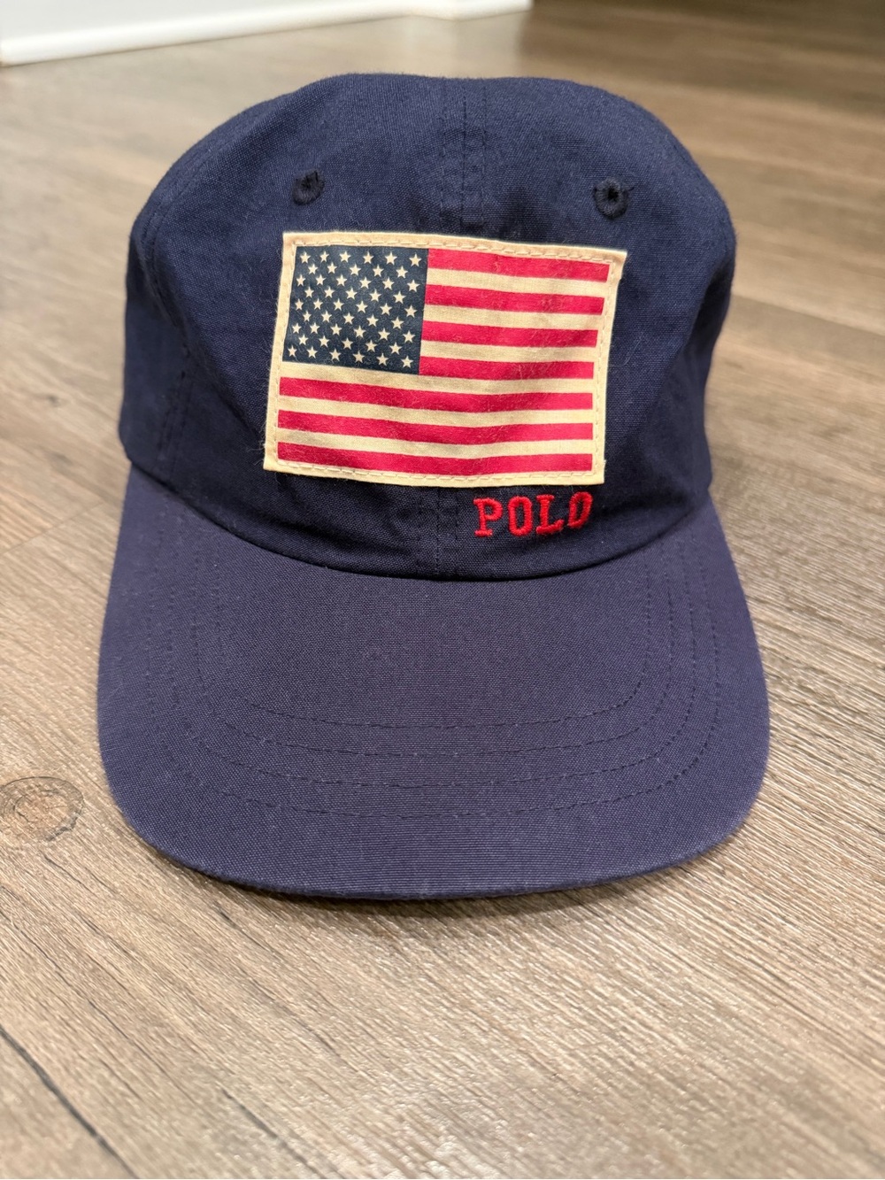 Polo by Ralph Lauren Navy Baseball Cap with American Flag